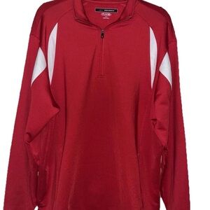 Greg Norman Play Dry Men’s Long Sleeve Pullover 1/4 Zip Size M Red C-4
